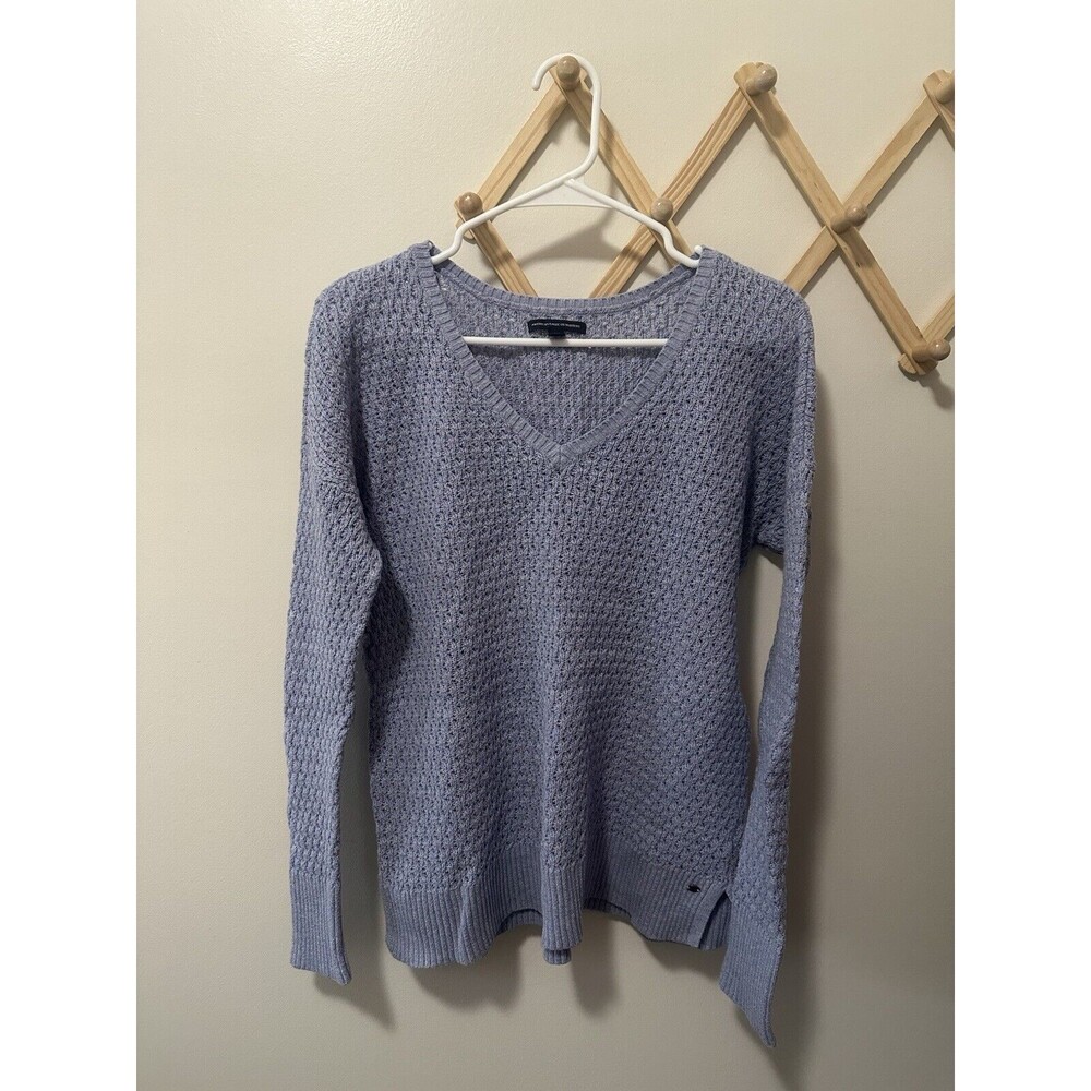 American Eagle Knit Sweater Women’s Size Medium Periwinkle Blue Purple Vintage